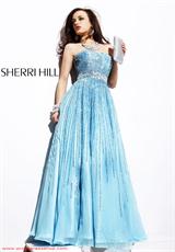 2012 Sherri Hill Prom Dresses 8437.  Available in Light Blue, Light Pink, Nude, White
