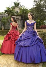 2012 Vizcaya Quinceanera Dresses 87051.  Available in Claret, Deep Purple, Teal