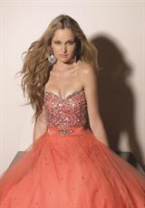 2012 Mori Lee Prom Dresses 91021.  Available in Cerise, Coral, Deep Purple, Limelight