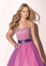 2012 Mori Lee Beaded Tulle Prom Dress 91048