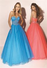 Beaded Tulle Mori Lee 2012 Prom Dress 91071