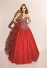 2012 Mori Lee Prom Dresses 91081.  Available in Coral, Scarlet