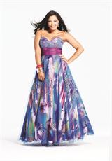 2012 Faviana Prom Dresses 9282.  Available in Plum/Royal Print