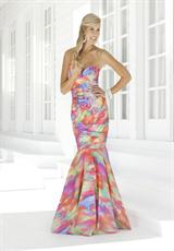 2012 Print Taffeta Mermaid Dress by Blush Style 9316