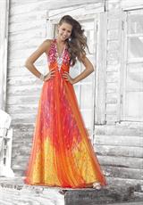 2012 Blush Prom Dresses 9352.  Available in Orange Multi