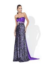 2012 Blush Prom Dresses 9370.  Available in Purple/Black, Royal/Black