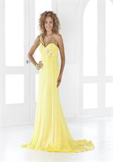 2012 Tri-Stripped One Shoulder Blush Dress 9381