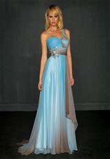 2012 Evenings By Allure Prom Dresses A319.  Available in Sky/Brown, Turquoise Ombre, White
