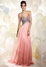 2012 Terani Prom Dresses P617.  Available in Coral, Ivory, Lilac