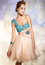2012 Terani Prom Dresses P672.  Available in Gold/Fuchsia, Gold/Turquoise
