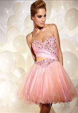 2012 Terani Strapless Short Prom Dress P678