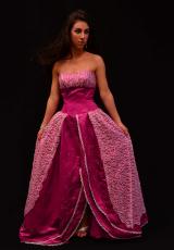 Z-Debora Rachelle Sale Dress P747P.  Available in Ivory/Fuchsia