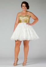 Fabulouss Plus Size 76313F.  Available in Ivory/Gold