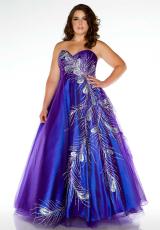 Fabulouss Plus Size 81765F.  Available in Purple/Peacock