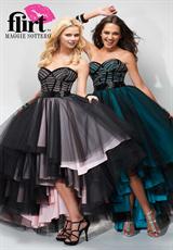 2012 Flirt Prom P1607.  Available in Black/Deep Lavender, Black/Electric Teal , Black/Pink Whisper