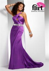 2012 Flirt Prom P4662.  Available in Electric Teal/Silver, Funky Pink/Silver, Purple Passion/Silver