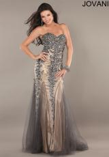 Jovani 1676.  Available in Grey/Nude