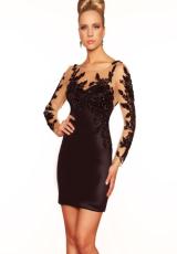 Sheer 2012 MacDuggal Homecoming Dress 61082R