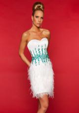 MacDuggal Cocktail 7145R.  Available in Black/Turquoise, White/Turquoise
