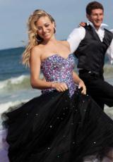 Mori Lee 93067.  Available in Black/Multi, Deep Purple/Multi, Mint/Multi