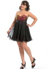 2013 Party Time Short Strapless Gown 6966
