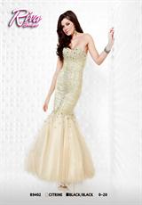 2012 Riva Prom Dresses R9402.  Available in Black/Black, Citrine