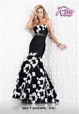 2012 Black/White Riva Prom Dress R9415