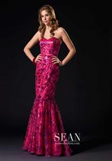 Fitted Mermaid Fuchsia Sean 2012 Dress 70582