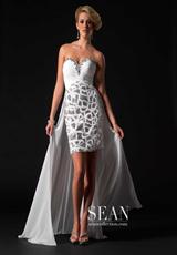 2012 Sean Prom Dresses 70584.  Available in White/Silver