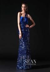 2012 Sean Prom Dresses 70586.  Available in Royal/Silver