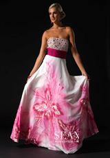 2012 Sean Prom Dresses 70599.  Available in White/Fuchsia