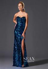 2012 Sean Prom Dresses 90047.  Available in Royal/Green