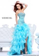 Sherri Hill 21127.  Available in Aqua, Coral, Lilac, Pink