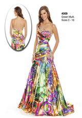 2012 WOW Prom Dresses 4009.  Available in Green Multi