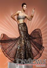 2012 Tony Bowls Evenings Print  Dress TBE11262