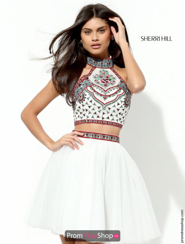 sherri hill 2 piece short dress