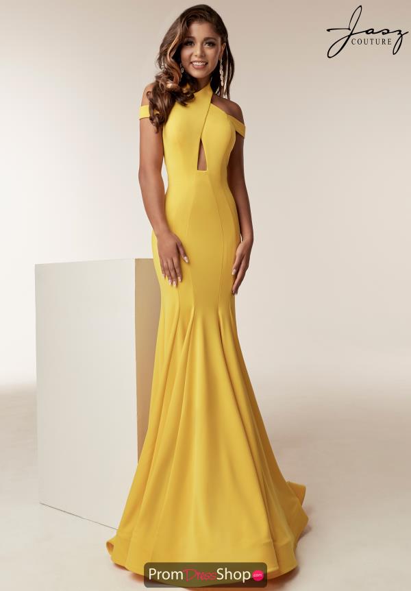 canary yellow formal dress