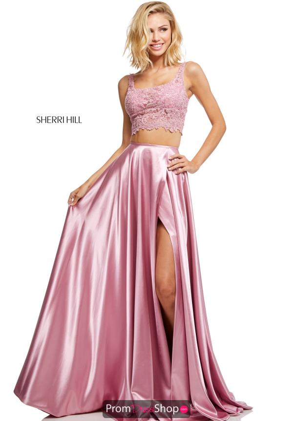 sherri hill pink lace dress