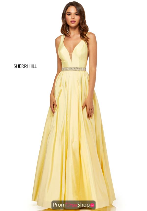 sherri hill yellow prom dress