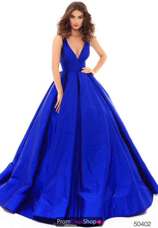 tarik ediz royal blue dress