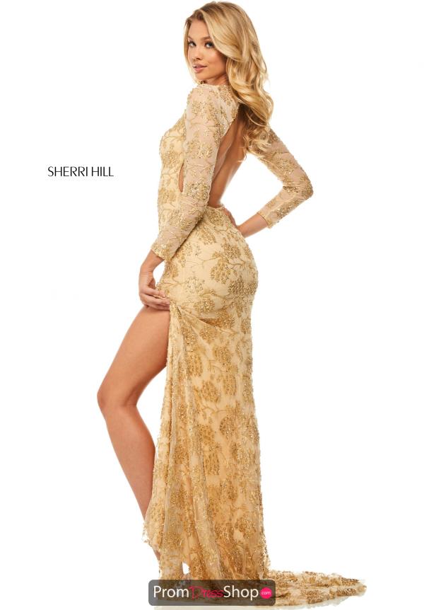 sherri hill gold ball gown