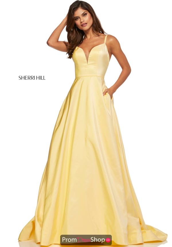 Bright Yellow Taffeta Dress