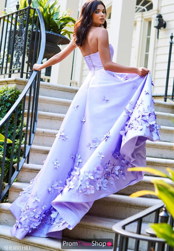 purple sherri hill prom dress