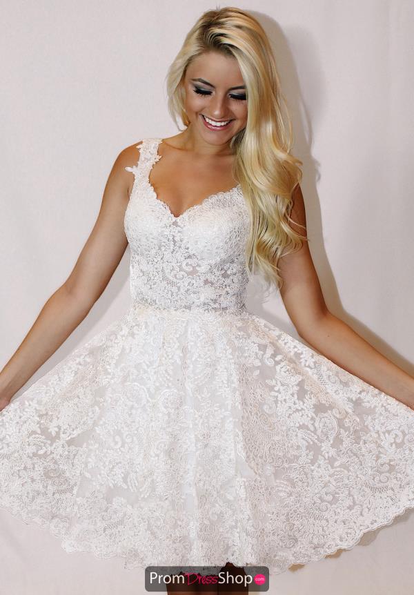 sherri hill short lace dress