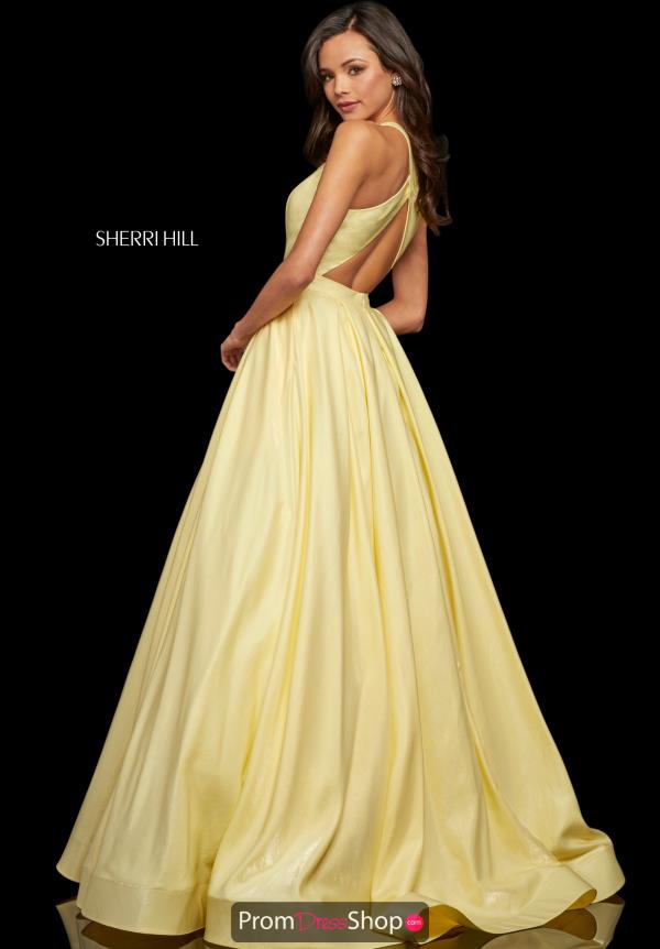 sherri hill yellow ball gown