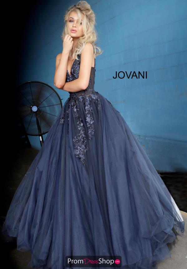 jovani blue lace dress