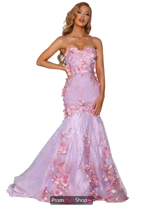 pink glitter mermaid prom dress