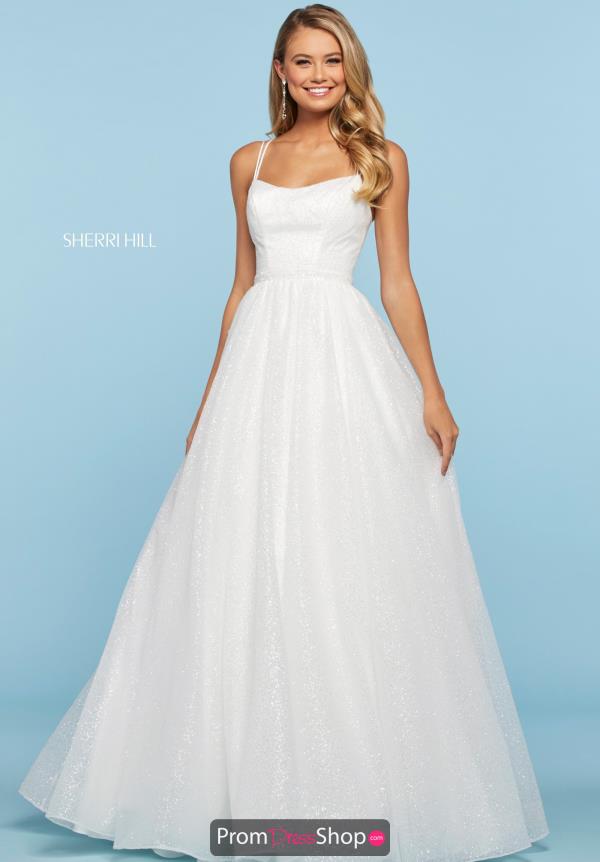 sherri hill white beaded dress