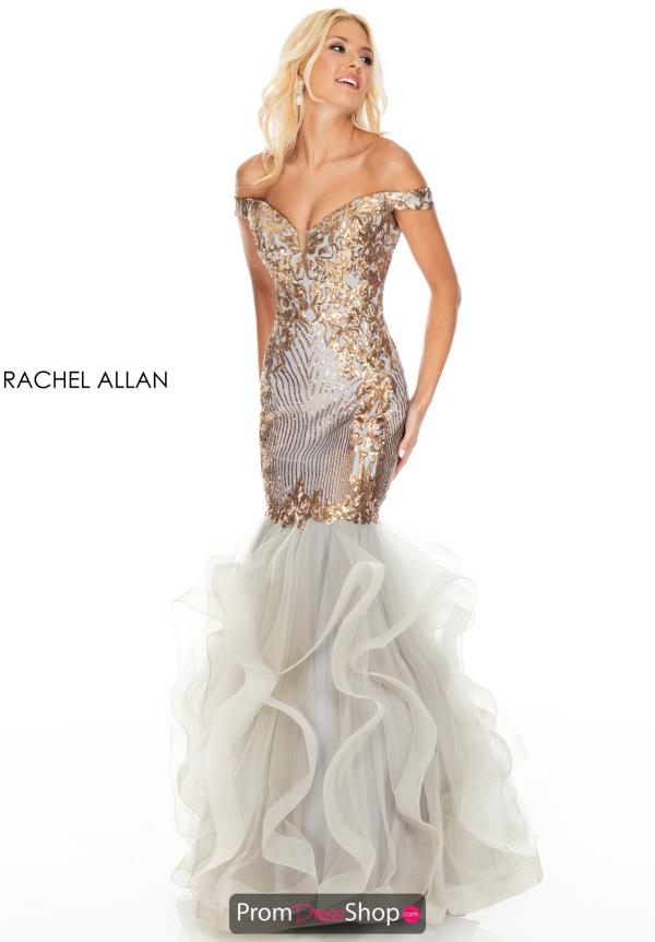 Rachel Allan Off The Shoulder Mermaid Dress 7004