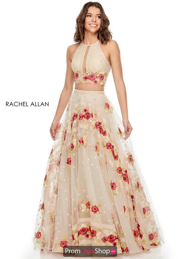 Rachel Allan Beaded A Line  Dress 7189